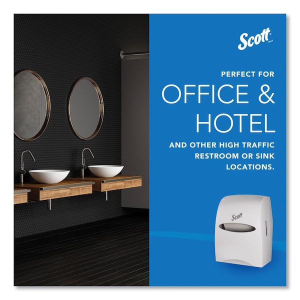 Scott Essential Manual Hard Roll Towel Dispenser, 13.06 x 11 x 16.94, White - 46254