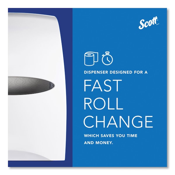 Scott Essential Manual Hard Roll Towel Dispenser, 13.06 x 11 x 16.94, White - 46254