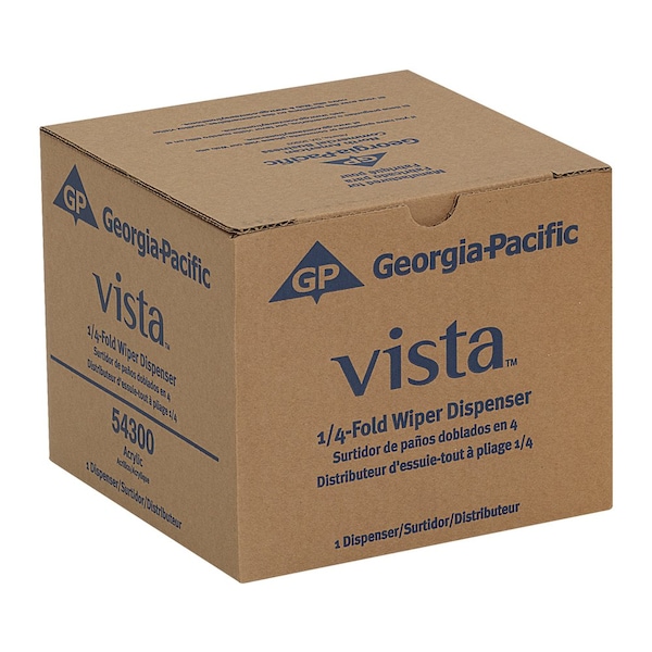 Georgia-Pacific Dispenserosable Wiper Vista Quarterfold, Clear - 54300