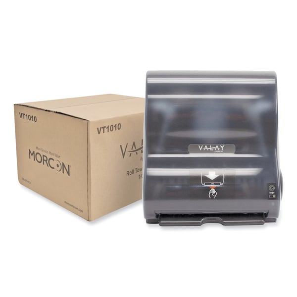 Morcon Paper Valay Hardwound Towel Dispenser, 13 1/4 x 14 1/4 x 9, Black - VT1010