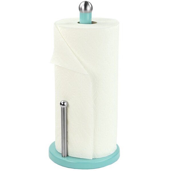 Home Basics Powder Coated Steel Paper Towel Holder, Turquoise - PH44974