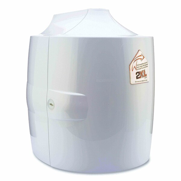 2Xl Contemporary Wall Mount Wipe Dispenser, Plastic, 11"x11"x13", White - TXL L82