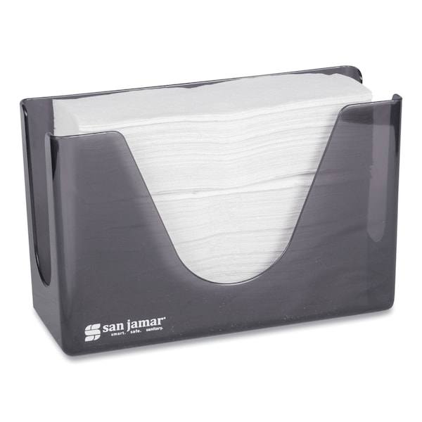 San Jamar Countertop Folded Towel Dispenser, Plastic, Black Pearl, 11x4.375x7 - SAN T1720TBK