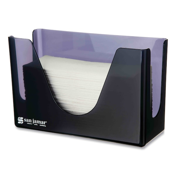 San Jamar Countertop Folded Towel Dispenser, Plastic, Black Pearl, 11x4.375x7 - SAN T1720TBK