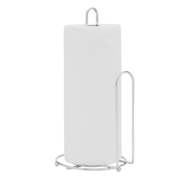 Home Basics Home Basics Chrome Collection Free Standing Paper Towel Holder with Easy-Tear Arm, Chrome - ZOR96216