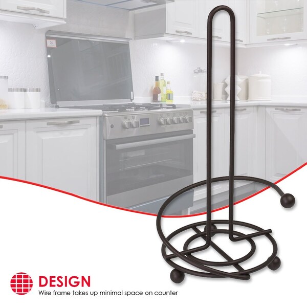 Home Basics Home Basics Wire Collection Paper Towel Holder, Bronze - ZOR96215