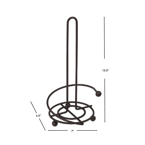 Home Basics Home Basics Wire Collection Paper Towel Holder, Bronze - ZOR96215