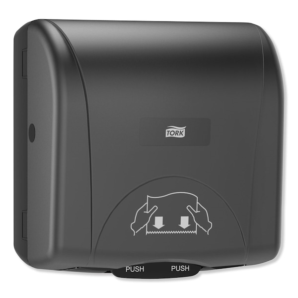 Tork Mini Mechanical Hand Towel Roll Dispenser, For H71 System, 11.75 x 7.5 x 12.5, Black - 774728
