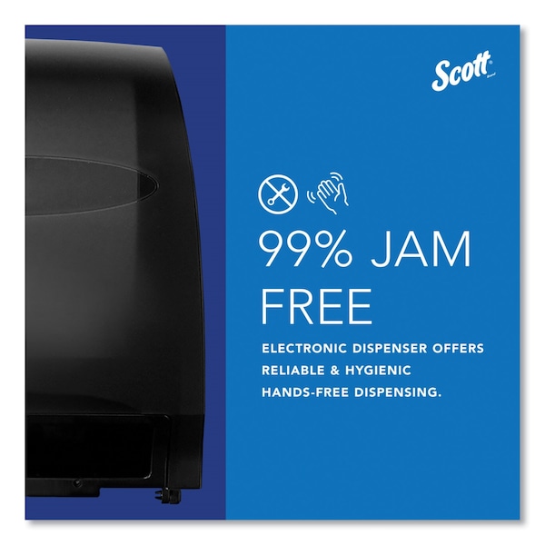 Scott Electronic Hard Roll Towel Dispenser, 12.7w x 9.572d x 15.761h, Black - 48860