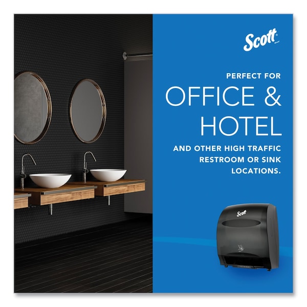 Scott Electronic Hard Roll Towel Dispenser, 12.7w x 9.572d x 15.761h, Black - 48860