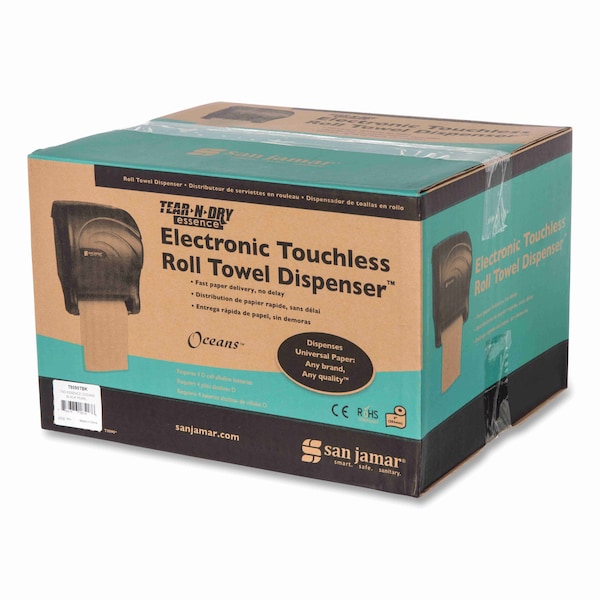 San Jamar Tear-N-Dry Essence Touchless Towel Dispenser, Black Pearl - SAN T8090TBK