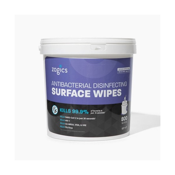 Zogics Wipes Bucket Dispenser, Printed Antibacterial Wipes - Z700-ANTI