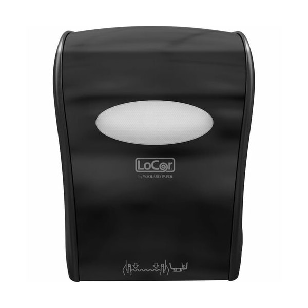 Solaris Paper Towel Dispenser, Hardwound, Manual, 12.38inx16.76inx10in, BK - SOLD68006