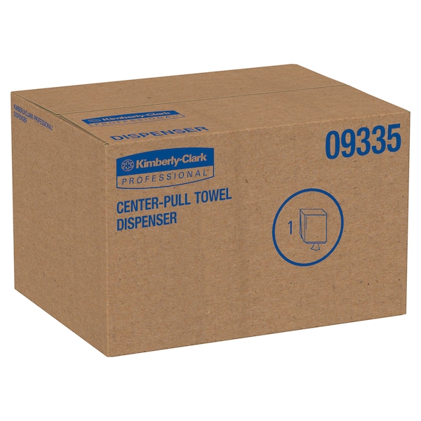 Kimberly-Clark Professional Center-Pull Towel Dispenser (09335), Smoke (Black), 10.0" x 12.5" x 10.65" (Qty 1) - 09335