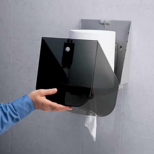 Kimberly-Clark Professional Center-Pull Towel Dispenser (09335), Smoke (Black), 10.0" x 12.5" x 10.65" (Qty 1) - 09335