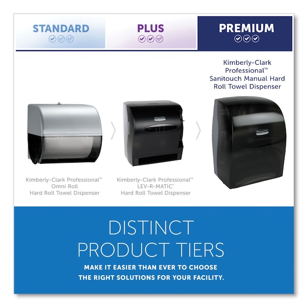Kimberly-Clark Professional Sanitouch Hard Roll Towel Disp, 12.63w x 10.2d x 16.13h, Smoke - 9990