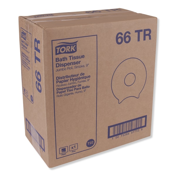 Tork Tork Jumbo Toilet Paper Roll Dispenser Smoke T22, High Capacity, 66TR - 66TR