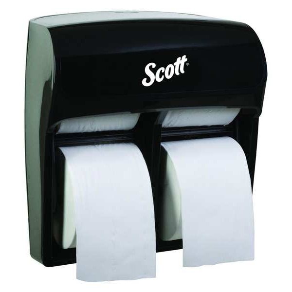 Kimberly-Clark Professional Pro High-Capacity Toilet Paper Dispenser 4 Roll (44518), Black, 11.25" x 12.75" x 6.19" (Qty 1) - 44518