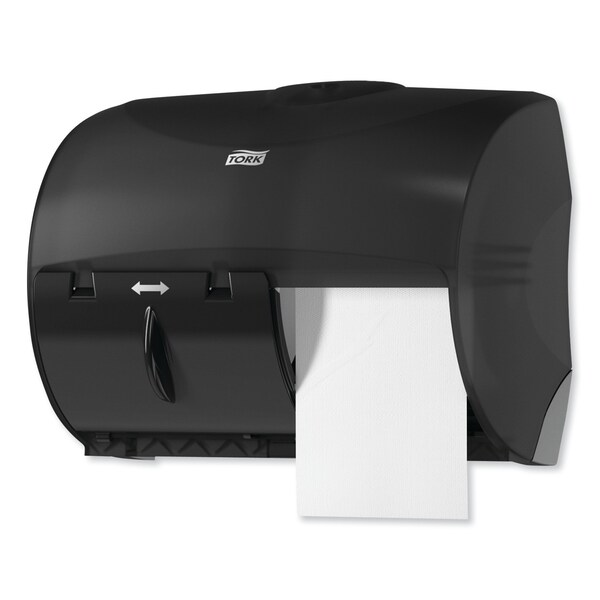 Tork Tork OptiCore Twin Toilet Paper Roll Dispenser Black T11, High Capacity, 565728 - 565728