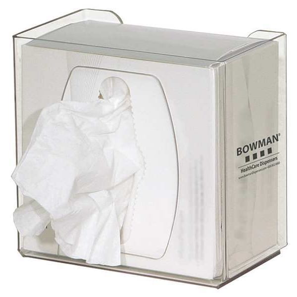 Bowman Dispensers BOWMAN 5-7/64"H x 5-13/64"W Wipe Dispenser, Clear - CL002-0111