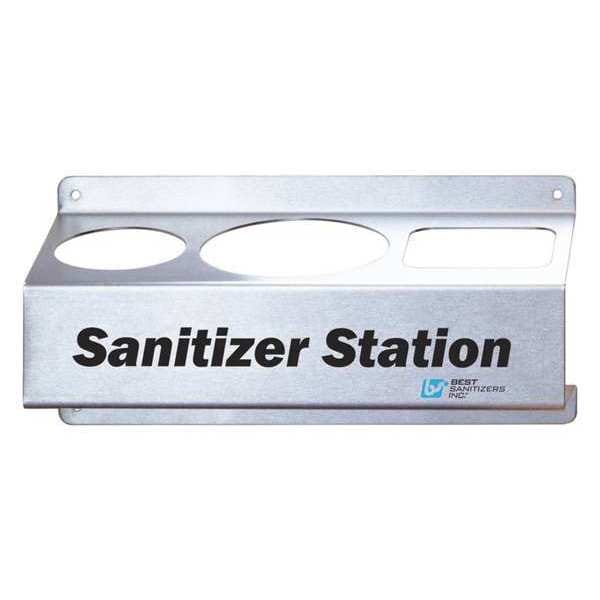 Best Sanitizers 6-13/32"H x 14-1/2"W x 6-13/64" D, Wall Bracket for Wipe Canister, Quart and Liter Bottle - USP10257