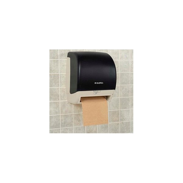 Global Industrial Plastic Automatic Roll Paper Towel Dispenser, 8 Roll, Smoke Gray/Beige - 640932