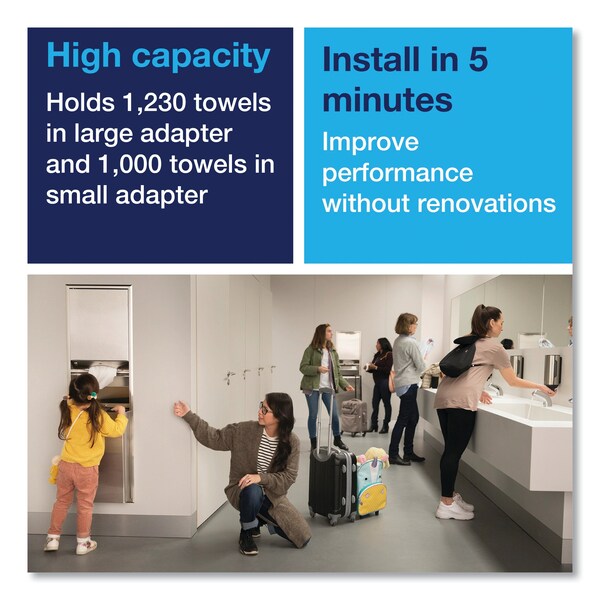 Tork Tork PeakServe Large Recessed Cabinet Paper Hand Towel Adapter H5, High-Capacity, 552522 - 552522