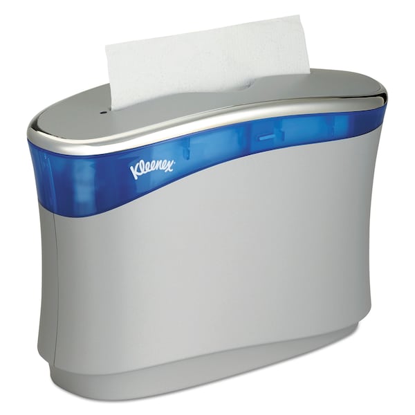 Kleenex Reveal Countertop Folded Towel Dispenser, 13.3x9x5.2, Soft Gray/Blue - 51904