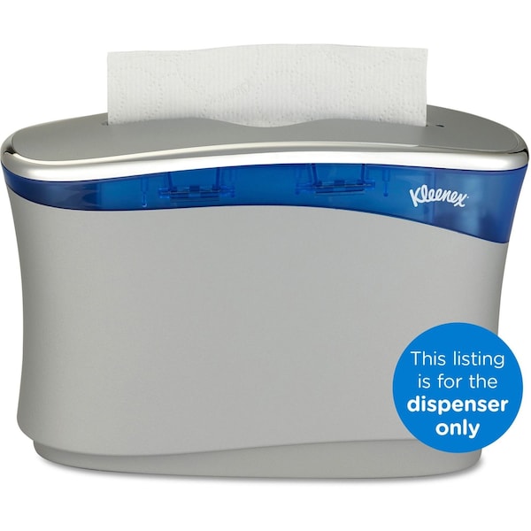 Kleenex Reveal Countertop Folded Towel Dispenser, 13.3x9x5.2, Soft Gray/Blue - 51904