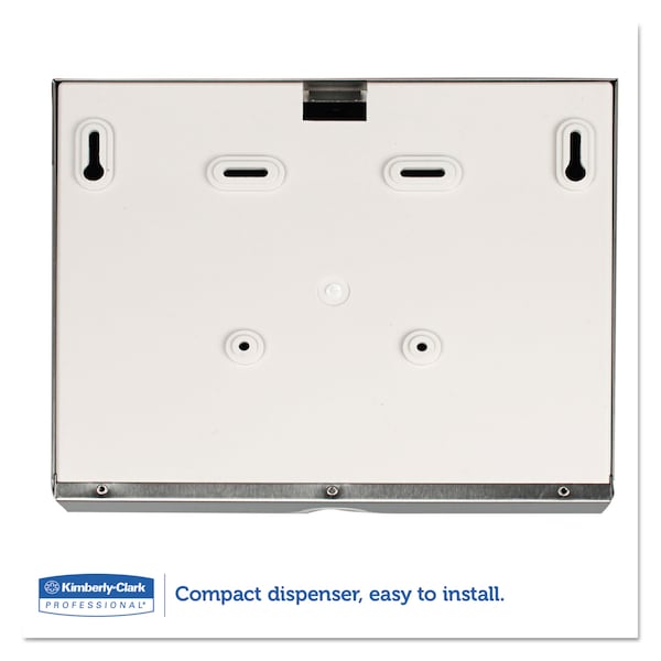 Kimberly-Clark Professional Windows Scottfold Compact Twl Dispenser, 10.6x9x4.75, Stainless Steel - KCC 09216