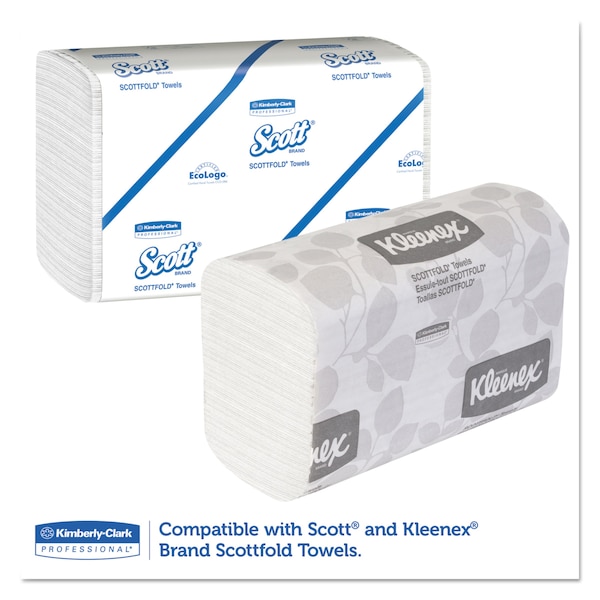 Kimberly-Clark Professional Windows Scottfold Compact Twl Dispenser, 10.6x9x4.75, Stainless Steel - KCC 09216