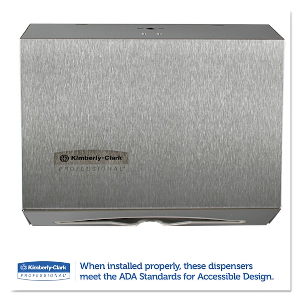 Kimberly-Clark Professional Windows Scottfold Compact Twl Dispenser, 10.6x9x4.75, Stainless Steel - KCC 09216
