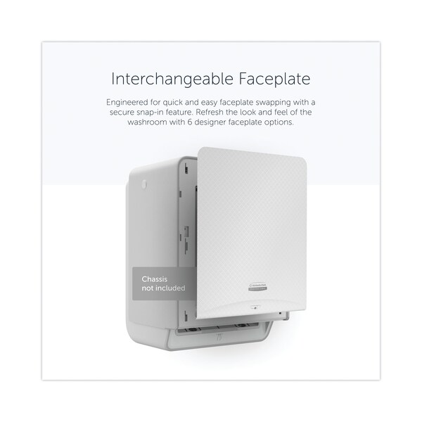 Kimberly-Clark Professional ICON Faceplate for Automatic Roll Towel Dispenser, 18.12 x 15.62 x 12.87, White Mosaic - 58770