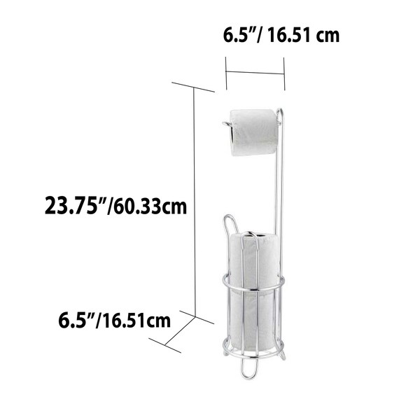 Home Basics Home Basics Heavy Duty Chrome Plated Steel Toilet Paper Holder - ZOR96300