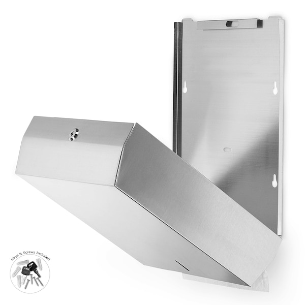 Alpine Industries Stainless Steel C-Fold/Multi-Fold Wall-Mount Commercial Paper Towel Dispenser - ALP480-MK