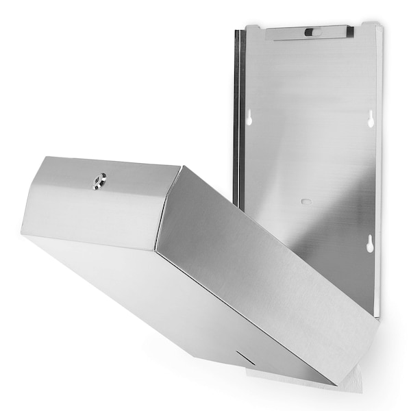Alpine Industries Stainless Steel C-Fold/Multi-Fold Wall-Mount Commercial Paper Towel Dispenser - ALP480-MK
