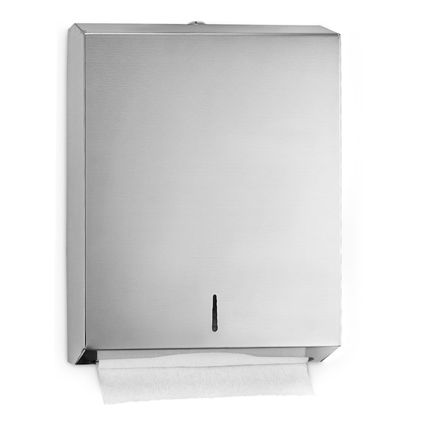Alpine Industries Stainless Steel C-Fold/Multi-Fold Wall-Mount Commercial Paper Towel Dispenser - ALP480-MK