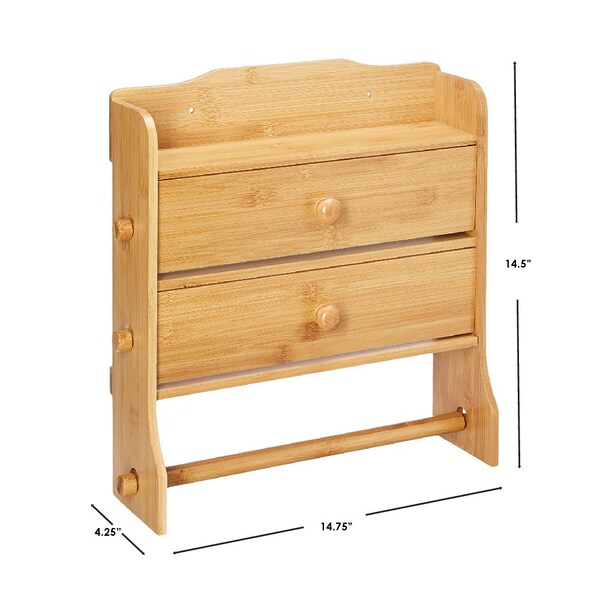 Home Basics Home Basics Paper Towel Holder with Integrated Wrap Dispenser - ZOR96223