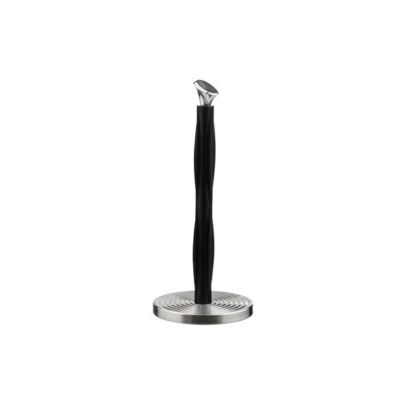 Comida 53 in. Paper Towel Holder with Ridges with Stylish Knob, Black - CO2690322