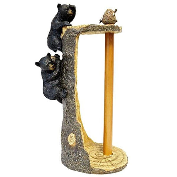 Golosinas 8.6 x 6.5 x 15.6 in. Bears Climbing Tree Paper Towel Holder - GO2610687