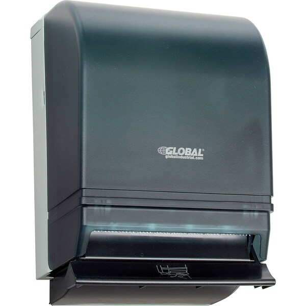 Global Industrial Push Bar Paper Towel Roll Dispenser, Smoke Gray/Beige - 641289