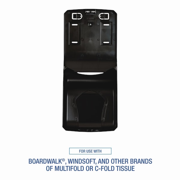 Boardwalk Ultrafold Multifold/C-Fold Towel Dispenser, 11.75x6.25x18, Black Pearl - T1770BKBW