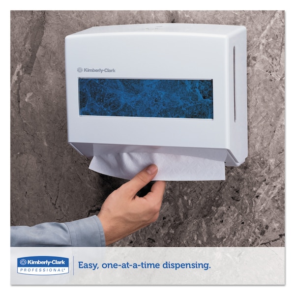 Kimberly-Clark Professional Scottfold Compact Towel Dispenser, 13 3/10 x 13 1/2 x 10, Pearl White - 9217