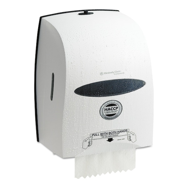 Kimberly-Clark Professional Sanitouch Roll Towel Dispenser, 1.5" Cr, 12.63w x 10.2d x 16.13h, Wht - 9991