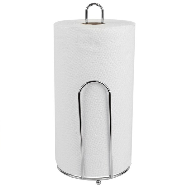 Home Basics Chrome Collection Free Standing Paper Towel Holder with EasyTear Arm, Chrome - PH10337