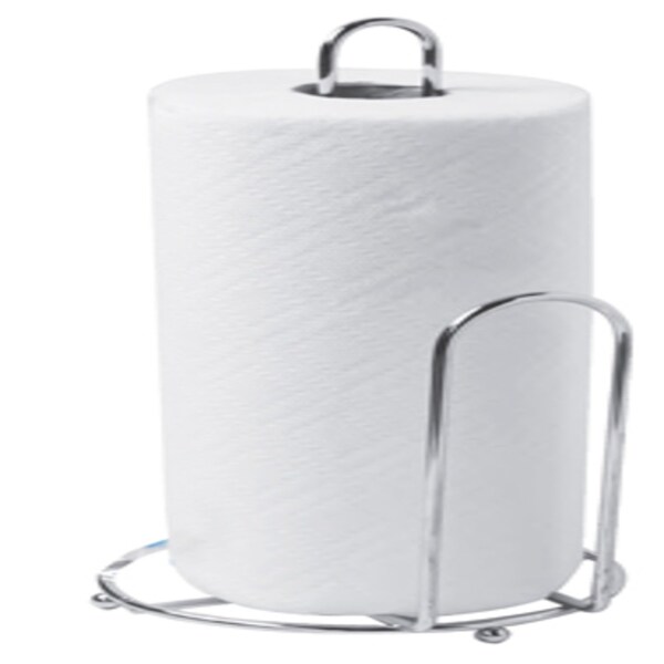 Home Basics Chrome Collection Free Standing Paper Towel Holder with EasyTear Arm, Chrome - PH10337