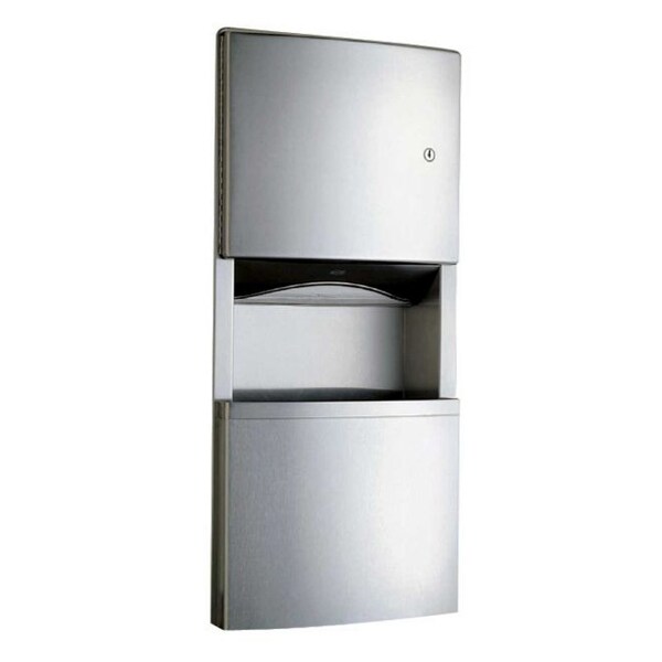 Bobrick Recessed Dispenser and Waste W/TowelMate & LinerMate, SS - B4369
