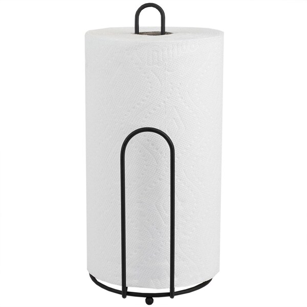 Home Basics Free Standing Paper Towel Holder with EasyTear Arm, Bronze - PH40922