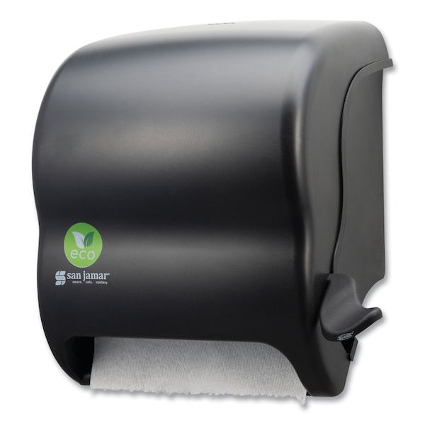 San Jamar Ecological Green Towel Dispenser, 12.49in x 8.6in x 12.82in, Black - T950REBK