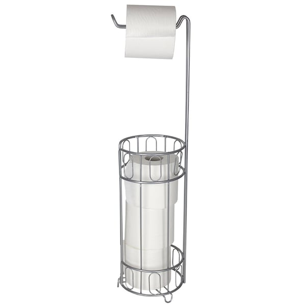Home Basics Home Basics Unity Free-Standing Dispensing Toilet Paper Holder, Silver - ZOR96305